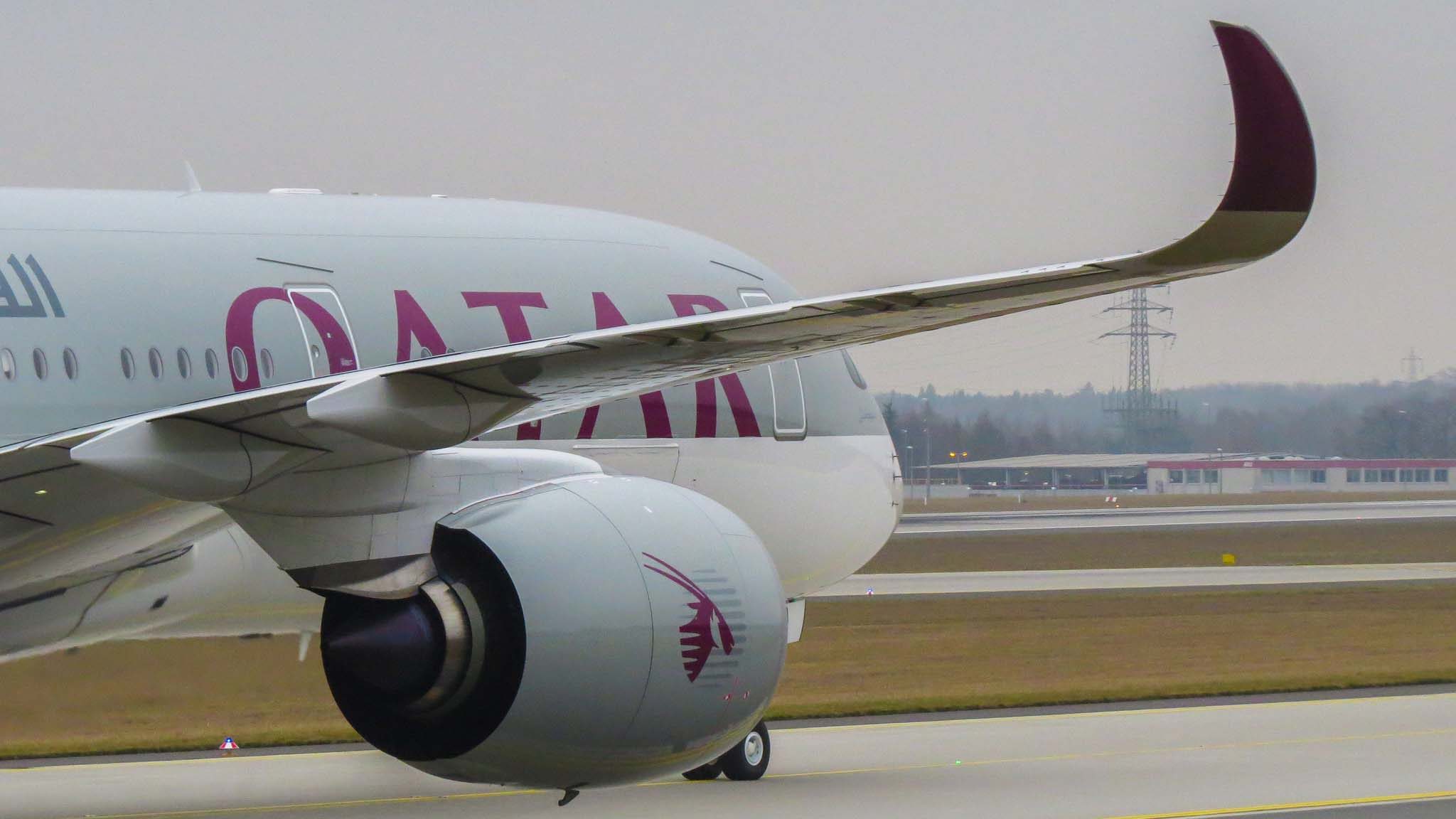 A Qatar Airways Airbus A350