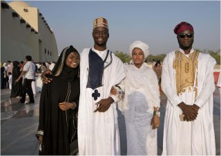 Posing at the mosque